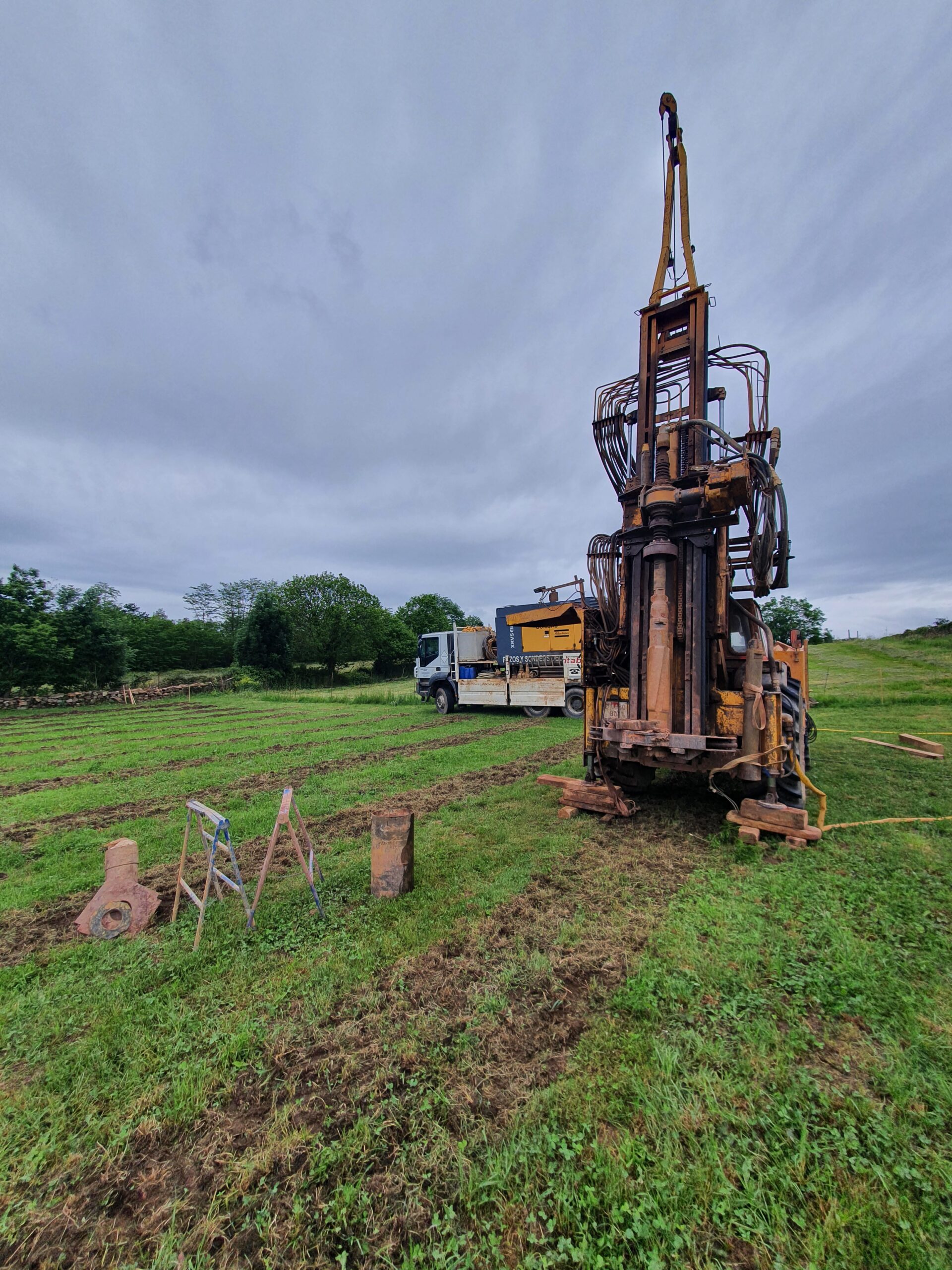 maquinaria empezando proceso