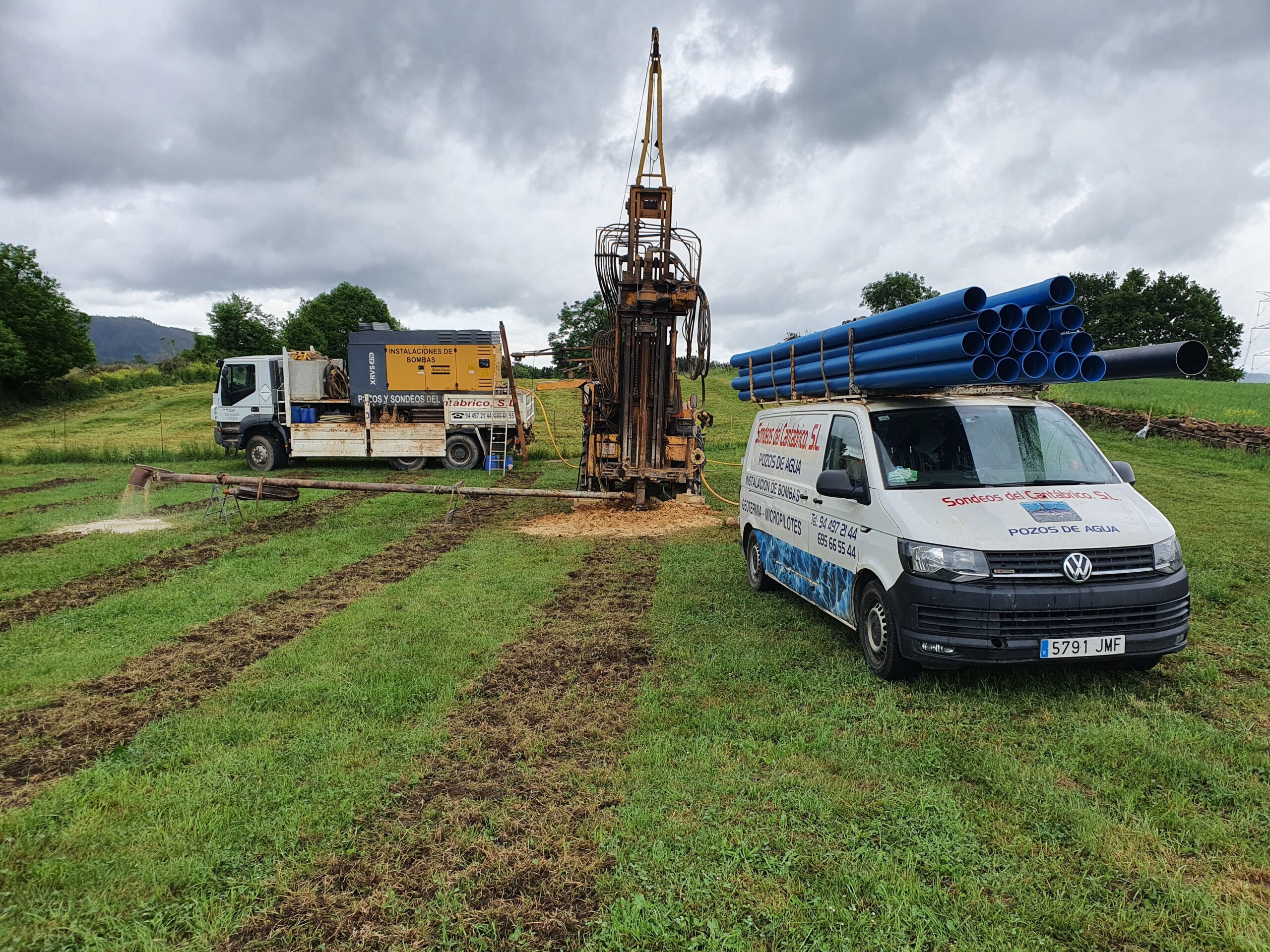 Pozos y sondeos preparación maquinaria
